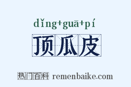 顶瓜皮是什么意思的图片